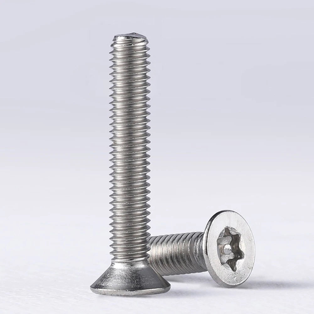 M3 M4 M5 M6 Countersunk Torx Machine Screws – A2 Stainless Steel, Fully Threaded (4–50mm Overall Length)