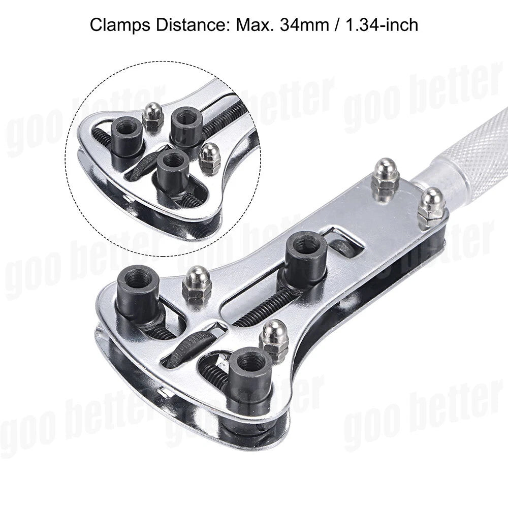 For 34MM Watch Back Case Opener Screw Wrench Cover Remover Cases Repair Tool Kit