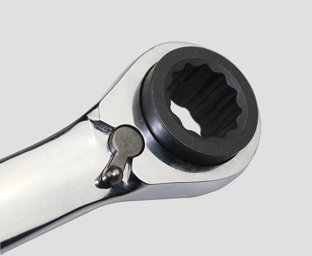 Reversible Action Ratchet Wrench Spanner 4 in 1 72 Teeth 8mm 9mm-24mm CrV Steel