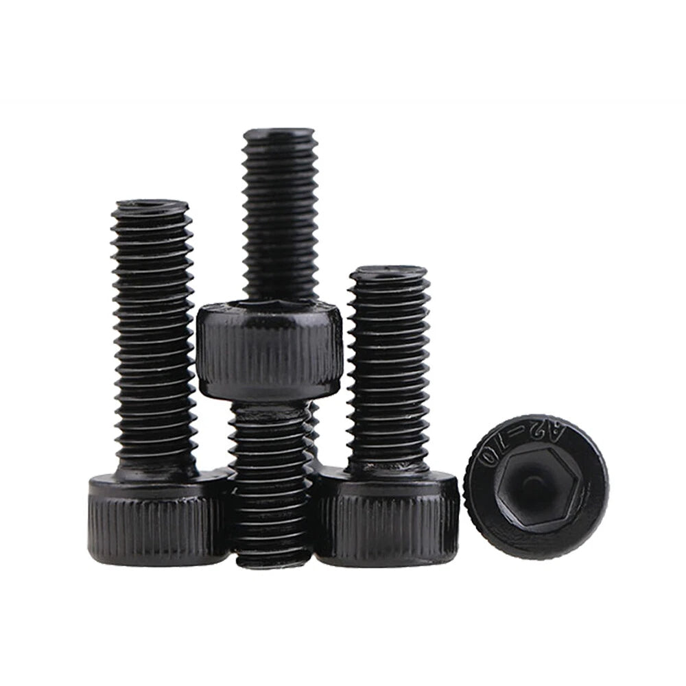 M3 M4 M5 Black Hex Socket Cap Head Screws – A2 Stainless Steel, Allen Drive, Electrophoresis Black