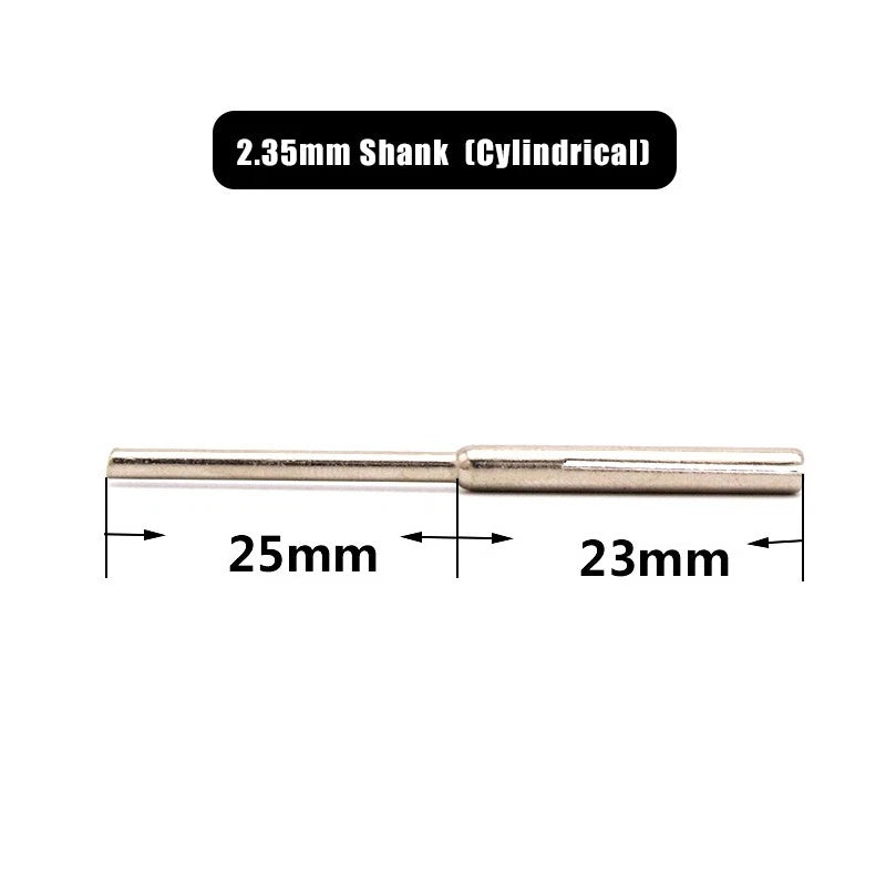 Sandpaper Clamp Bar Split Mandrel — 2.35mm & 3mm Shank Cylindrical Conical Straight for Rotary Drills