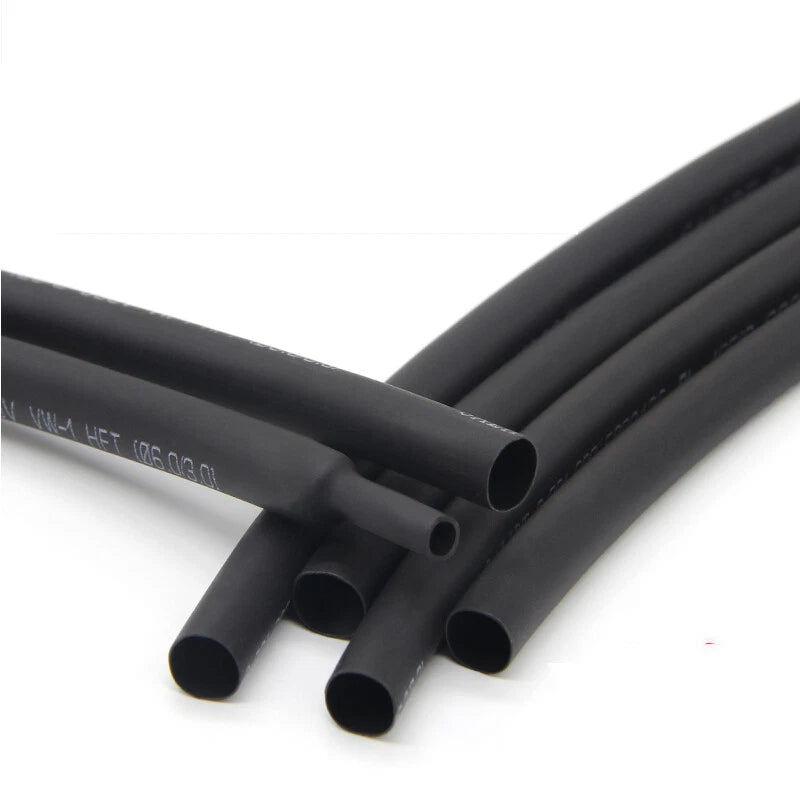Black Heat Shrink Tubing 2:1 Ratio – Waterproof Wire Sleeving, φ0.6mm–φ210mm