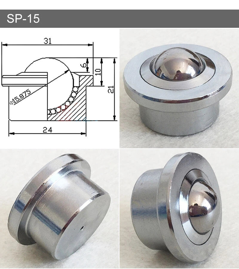 SP-8 SP-12 SP-15 SP-22 SP-25 SP-30 Ball Transfer Bearing Unit Conveyor Roller