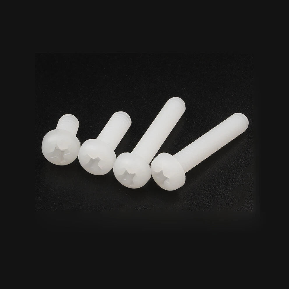 White Nylon Phillips Pan Head Machine Screws – M3 M4 M5 M6, Fully Threaded (4–60mm) - HomeDIYer