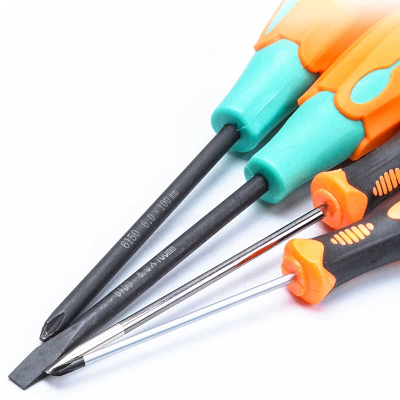 Screwdriver Set Phillips Crosshead Slotted Flathead Non-Slip Precision Tool Hex