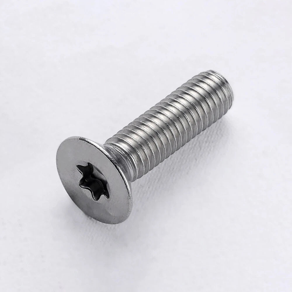 M8 Torx Countersunk Machine Screws – A2 Stainless Steel, 6‑Lobe Drive, Fully Threaded (Overall Length Includes Head)
