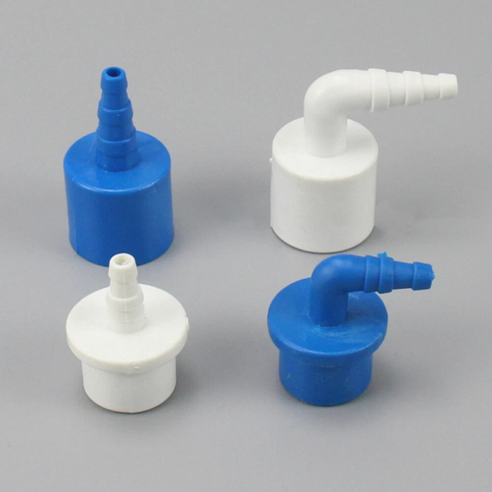 Barbed 20mm PVC Pipe Connector Fittings Adapter To Hose OD 5mm~8mm, Blue & White