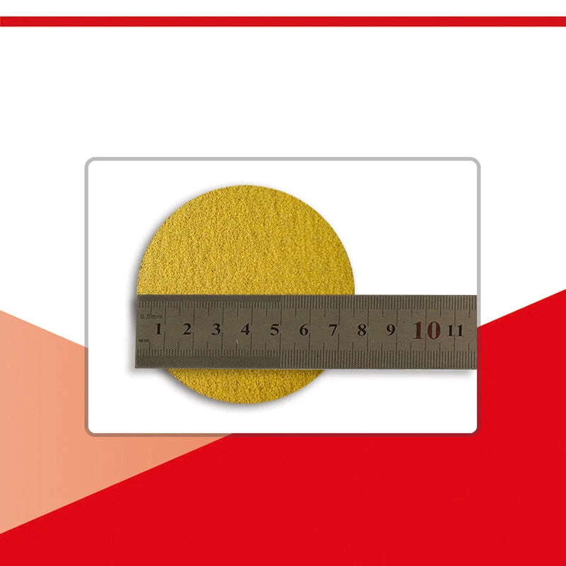 75mm 125mm 225mm Yellow Sanding Discs Hook Loop Sandpaper Pads Grit 40 - 1000