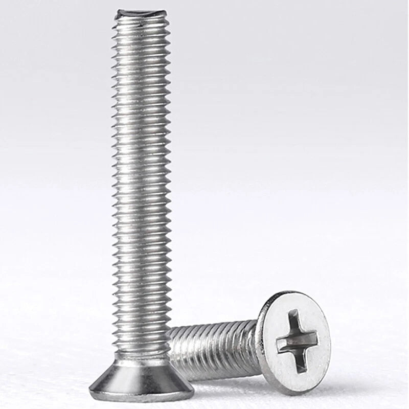M2–M10 Phillips Flat Head Countersunk Machine Screws – 304 Stainless Steel, Metric