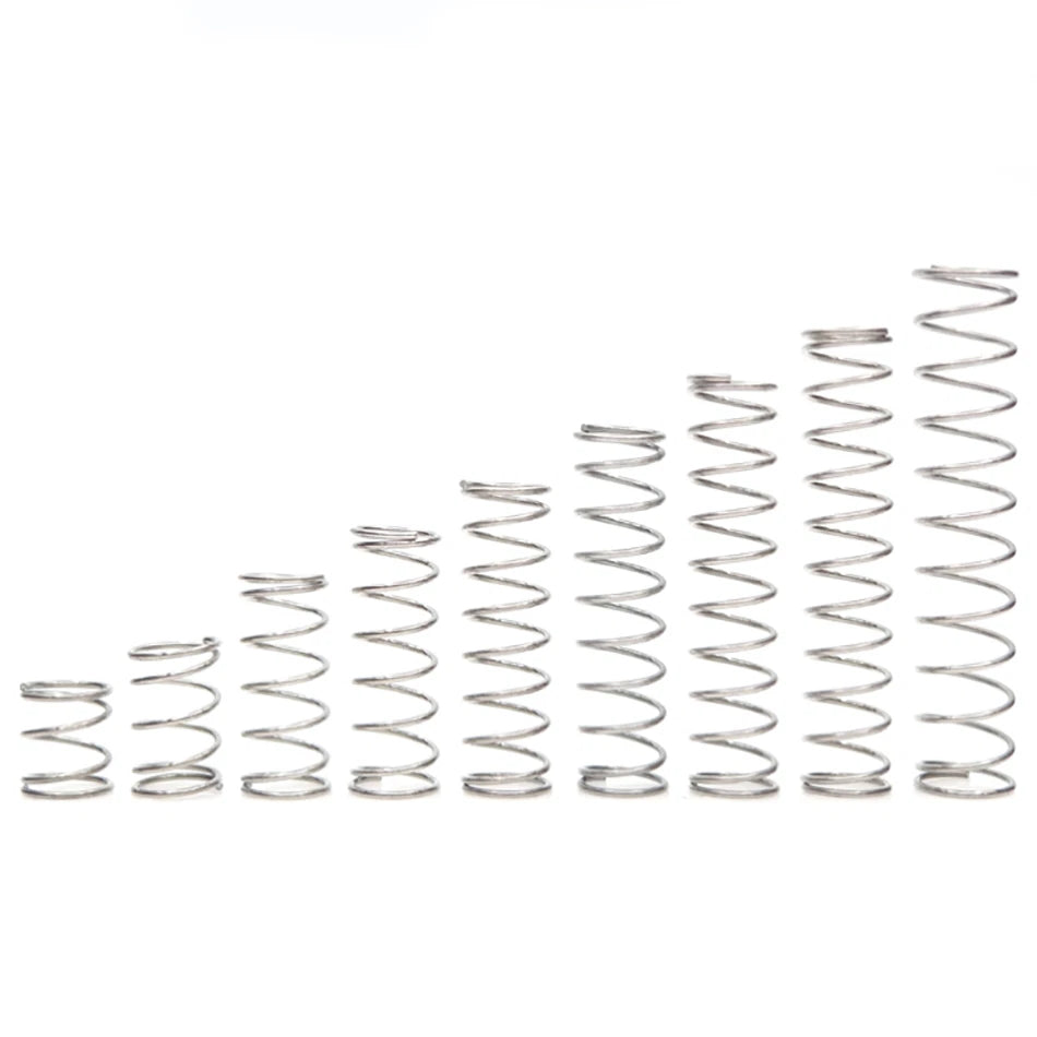 10pcs Stainless Steel Spring Compression Pressure Small Spring 0.6mm 0.7mm 0.8mm