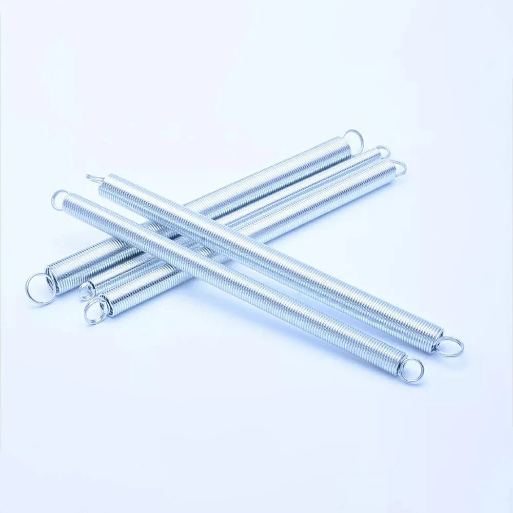 Extension Spring Wire Dia 0.4 - 2.5mm Galvanized Double Loop Closed Ring Tension Springs - HomeDIYer