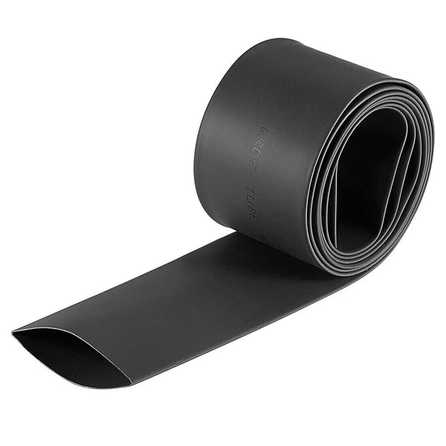 Heat Shrink Tubing 2:1 Ratio Black — 30mm to 150mm Electrical Cable Sleeving
