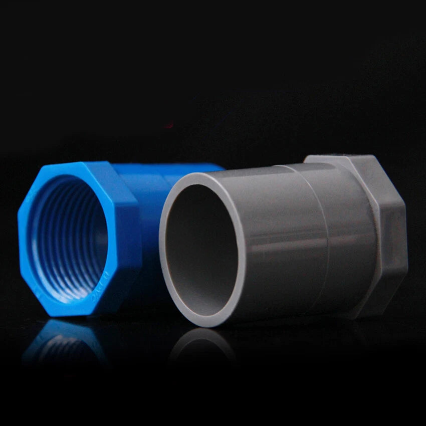 PVC Water Supply Straight Pipe 1 2"- 4" Female Threaded Fittings Adapter Joint