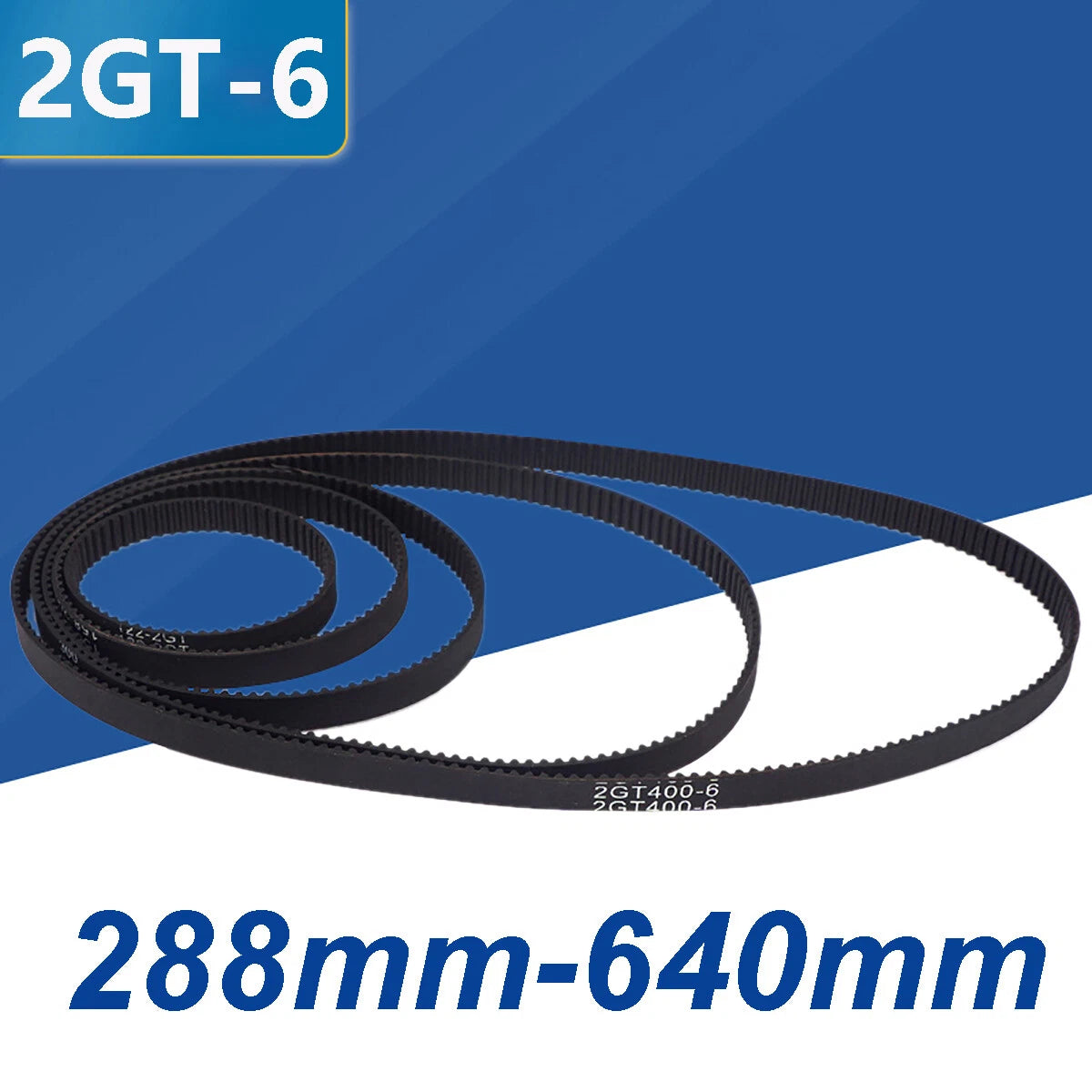 GT2 Closed Loop Timing Belt 6mm Width 2mm Pitch – 3D Printer Drive Belt