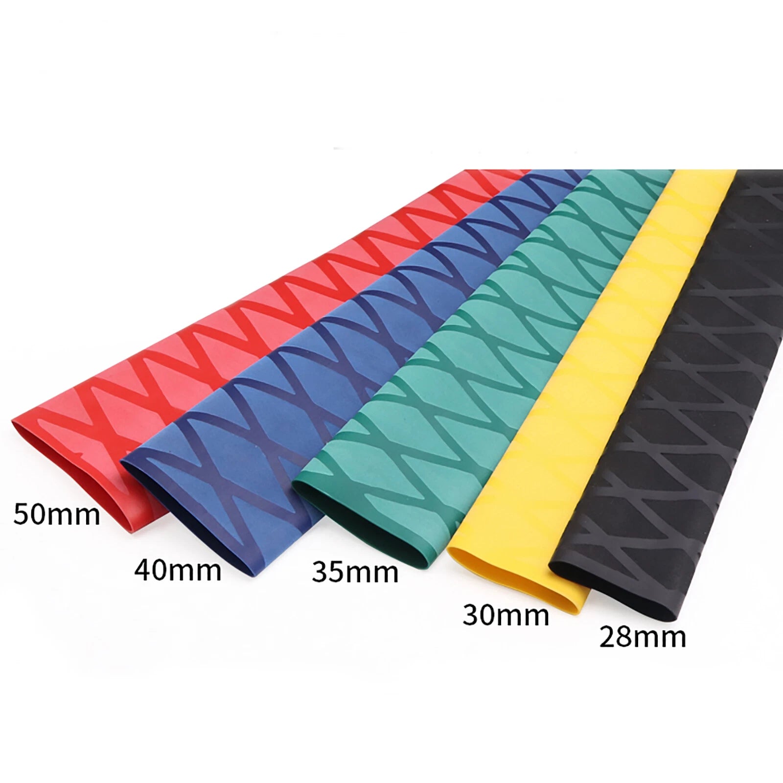 Textured Heat Shrink Tubing Handle Grip — Non-Slip Skid-Proof Tube Φ15–50mm