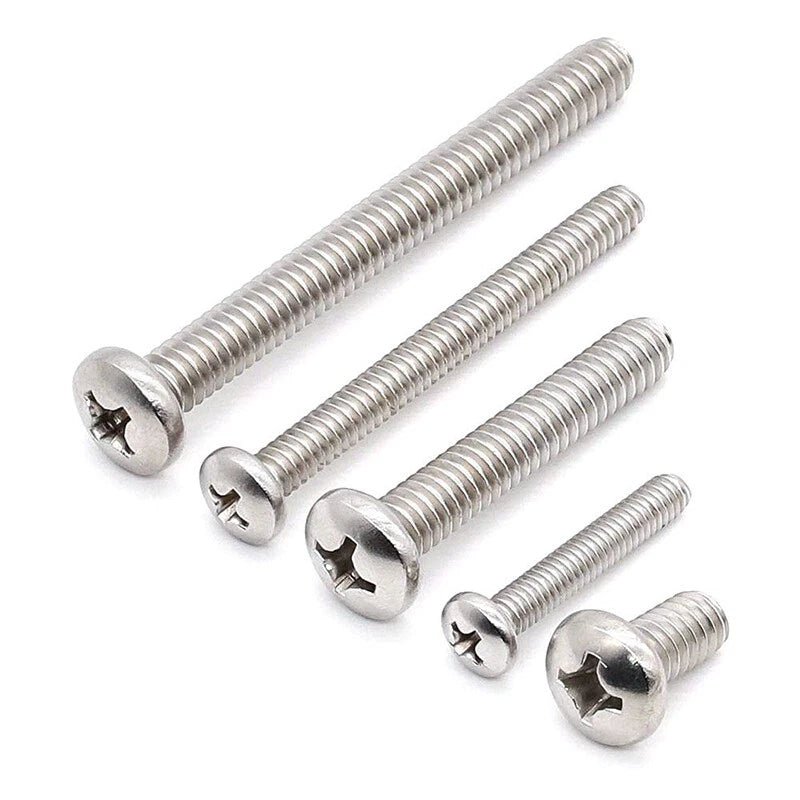 Stainless Steel Pozi Pan Head Machine Screws M8 and M10 Multiple Lengths - HomeDIYer