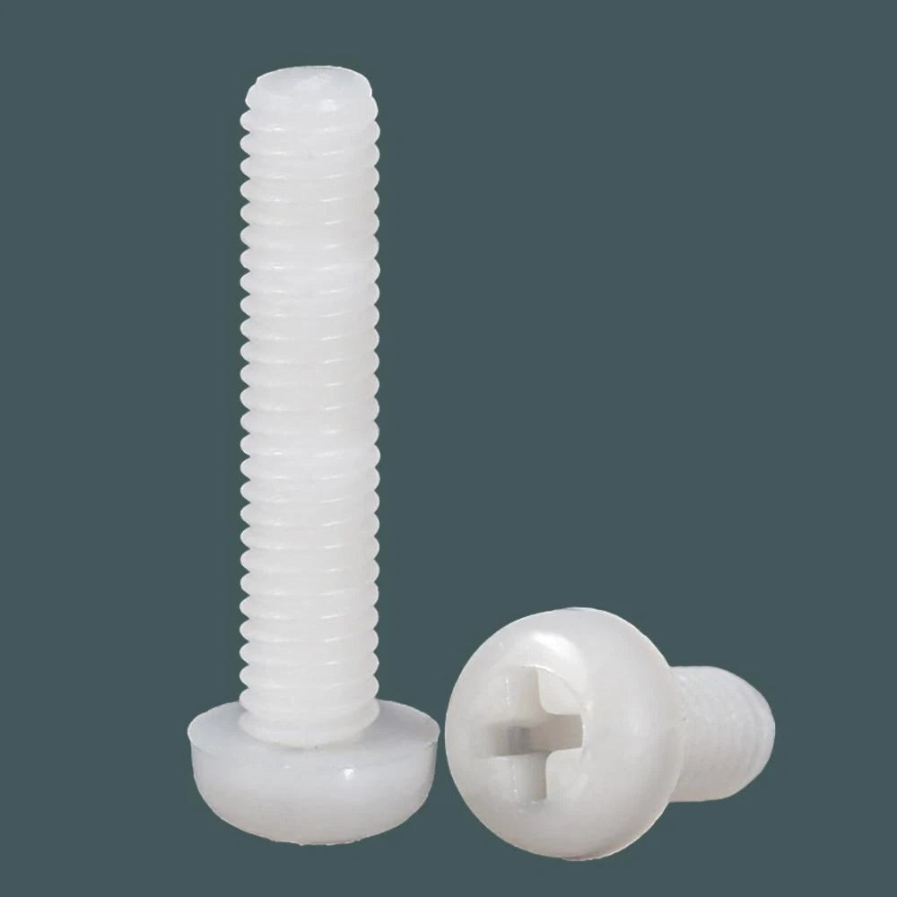 Metric Coarse Threads M3 M4 Nylon Plastic Phillips Pan Head Machine Screws Bolts