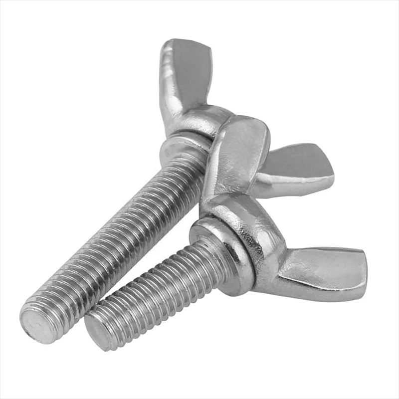 M6 M8 M10 Butterfly Wing Thumb Screws Hand Grip Knob Bolts 201 Stainless Steel