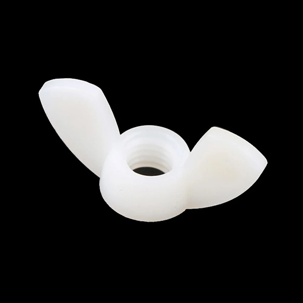 M3 M4 M5 M6 M8 M10 M12 Wing Nuts White Butterfly Nut To Fit Bolts & Screws