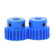 1 Mod 28 Teeth Blue Nylon Spur Gear Bore 5mm-12mm Pinion Plastic Gear with Step