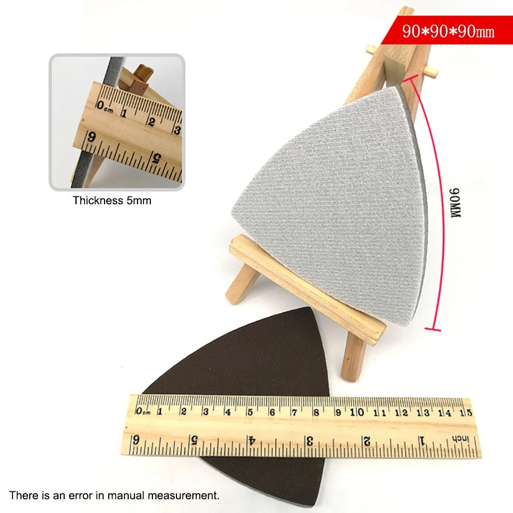 90*90*90mm Triangle Sponge Sandpaper 0 - 6 Hole Red Sanding Paper Pads Sheets