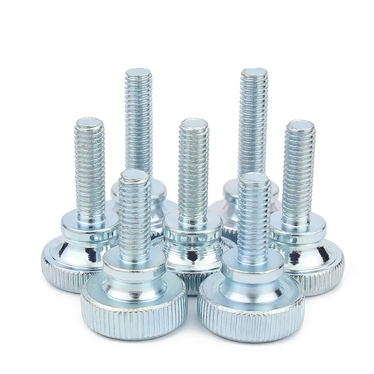 Zinc-Plated Steel Knurled Thumb Screws | Metric M3–M10, 6mm–50mm