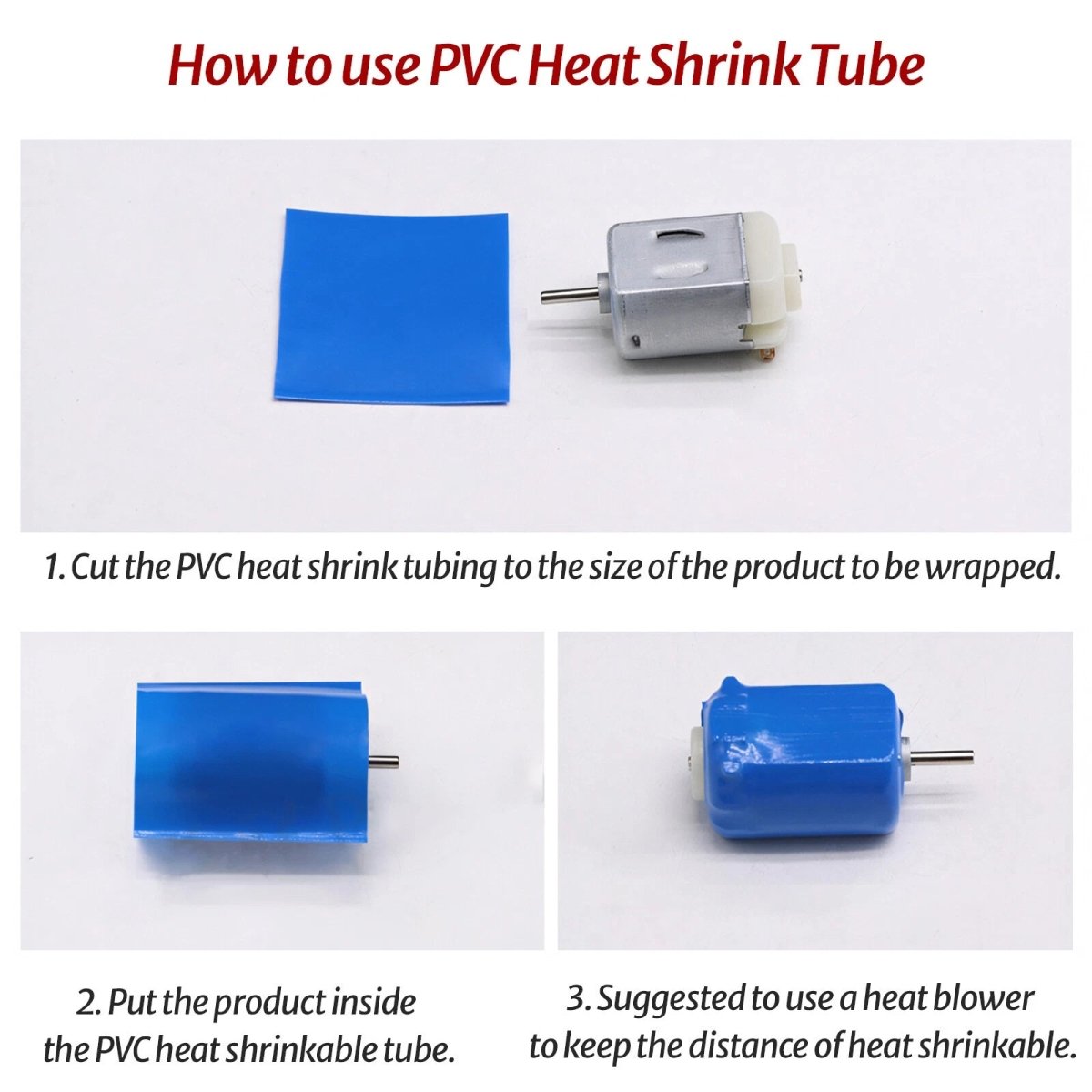 White PVC Heat Shrink Tubing – Flat Width 7mm to 250mm, 1M / 2M / 5M / 20M Rolls - HomeDIYer