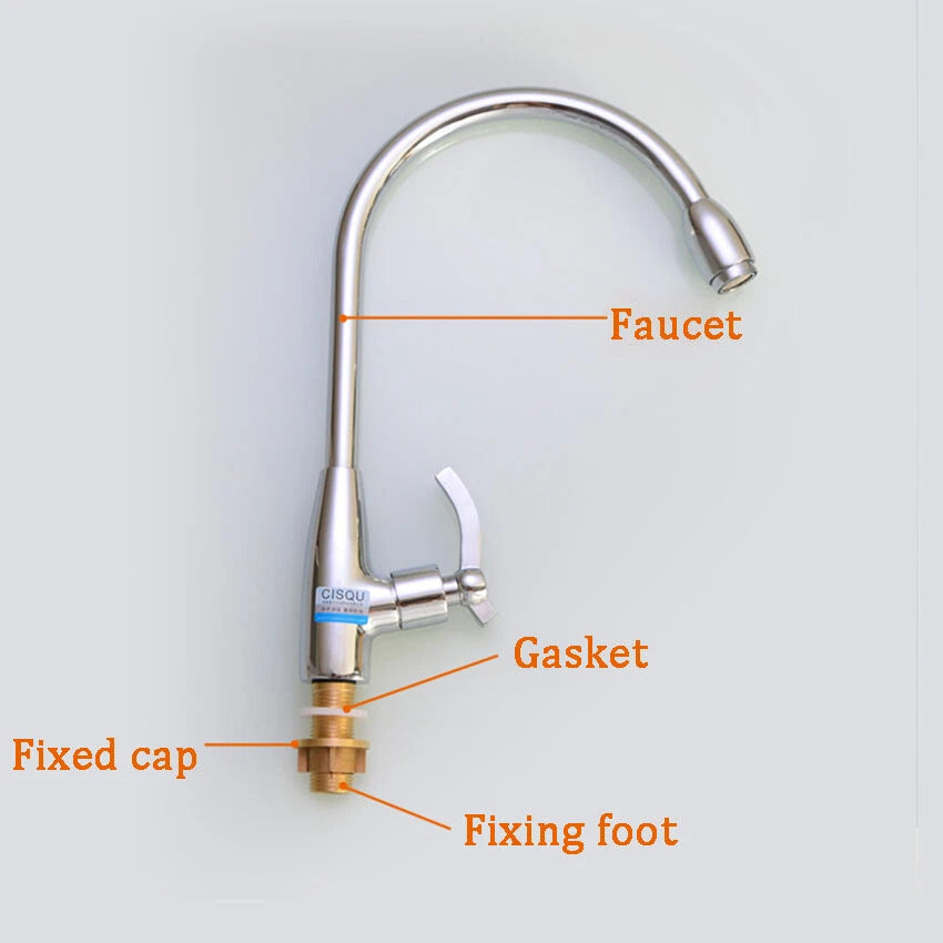Threaded Brass Tube Nut for Kitchen Tap Repair — 55mm / 80mm / 110mm