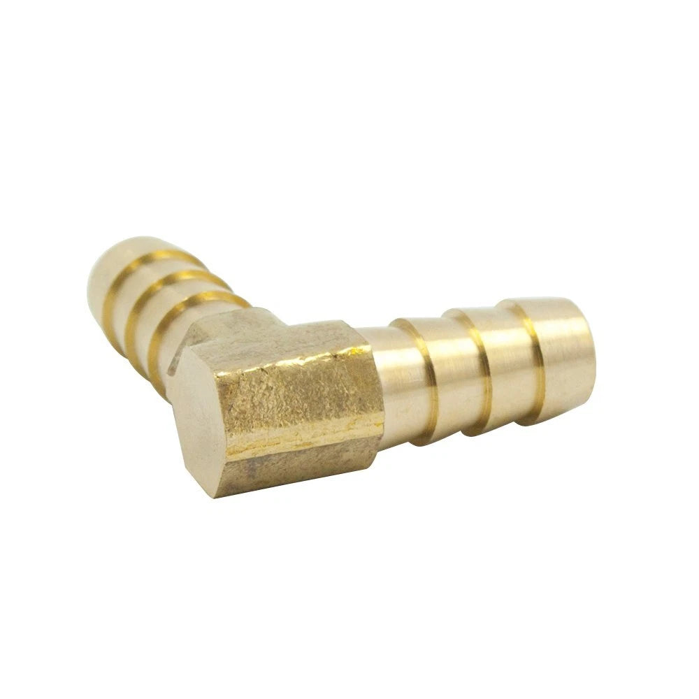 90° Elbow Barb Hose Fitting — Brass & Stainless Steel, 4mm–40mm OD