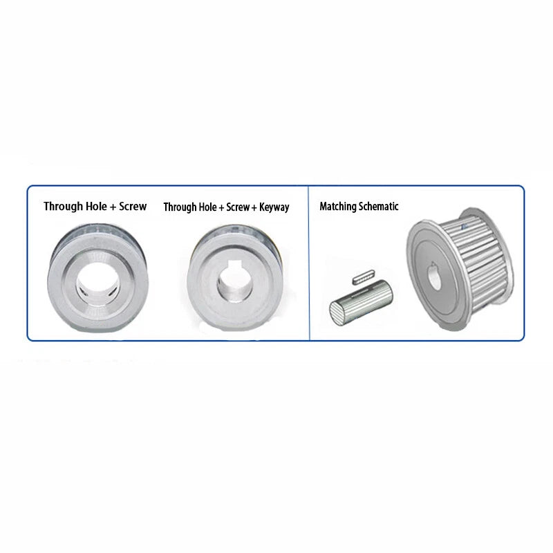 HTD-3M 12T-90T Timing Belt Pulley Pitch 3mm Without Step Drive Pulley Width 16mm