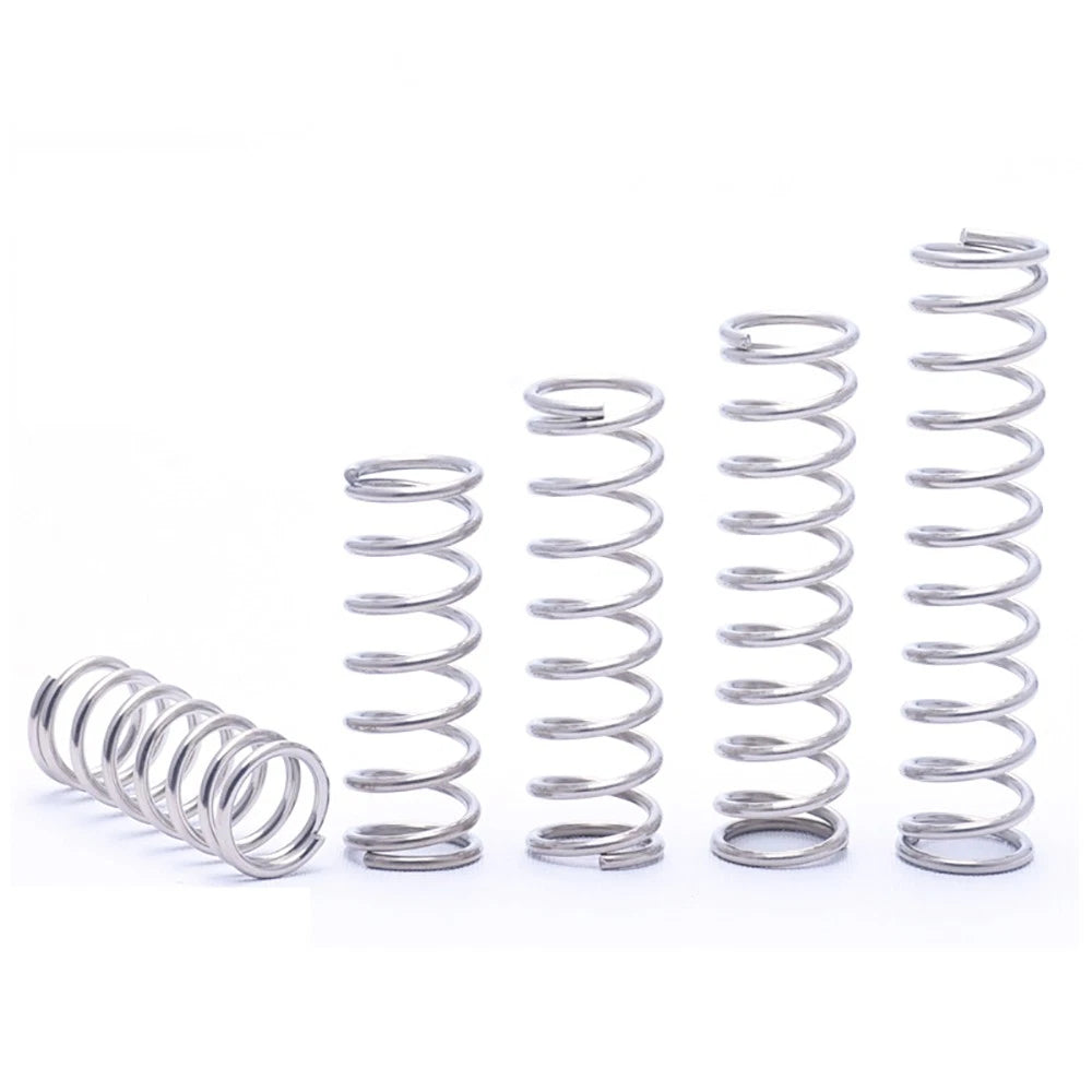 Wire Dia 1.6mm 1.8mm 2.0mm 304 Stainless Steel Compression Springs L=60mm-100mm