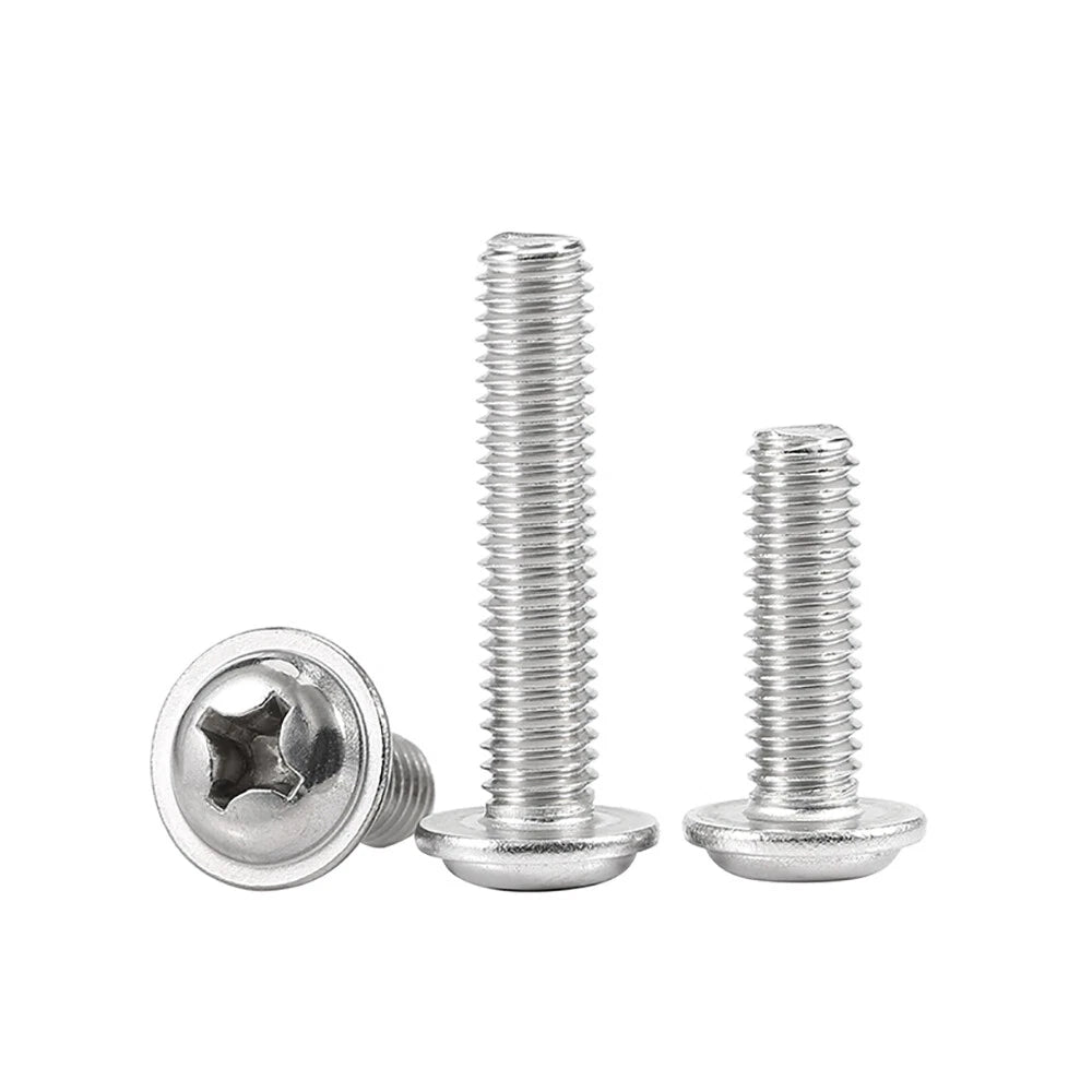 Phillips Flanged Button Head Screws M1.4–M6 | 304 Stainless Steel - HomeDIYer