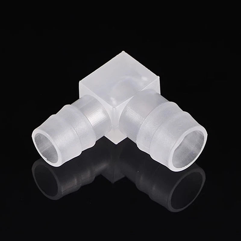 90° Elbow Plastic Barbed Joiner Reducer Connector Pipe Tube Hose Water 1.6-25mm