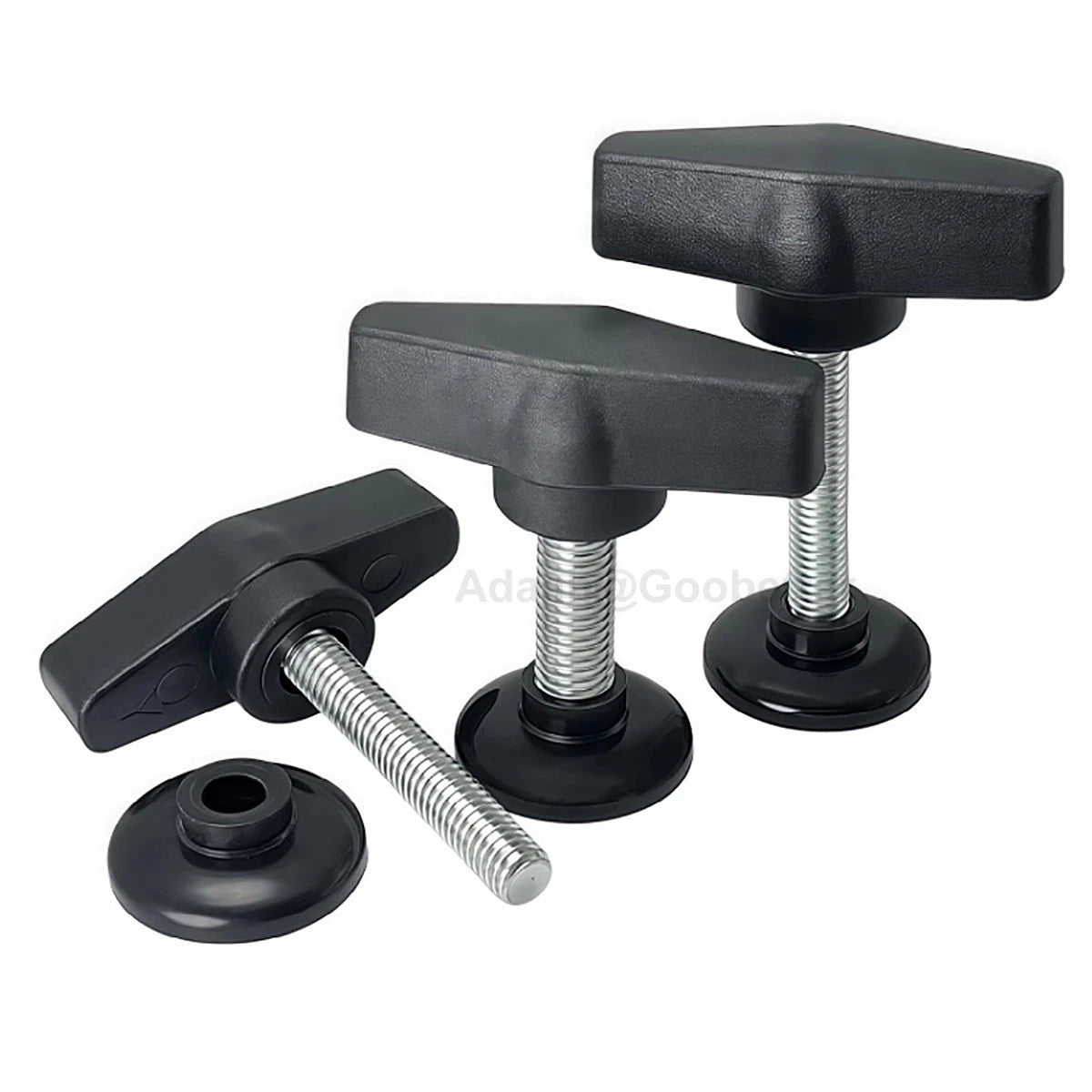 M6 M8 M10 Tee Wing Knobs Thumb Screws with Disc Pressure Plate Hand Grip Bolts