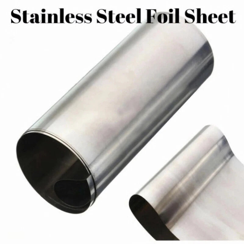 0.01mm-0.1mm Thick 304 Stainless Steel Foil Band Sheet Fine Plate Metal Strip