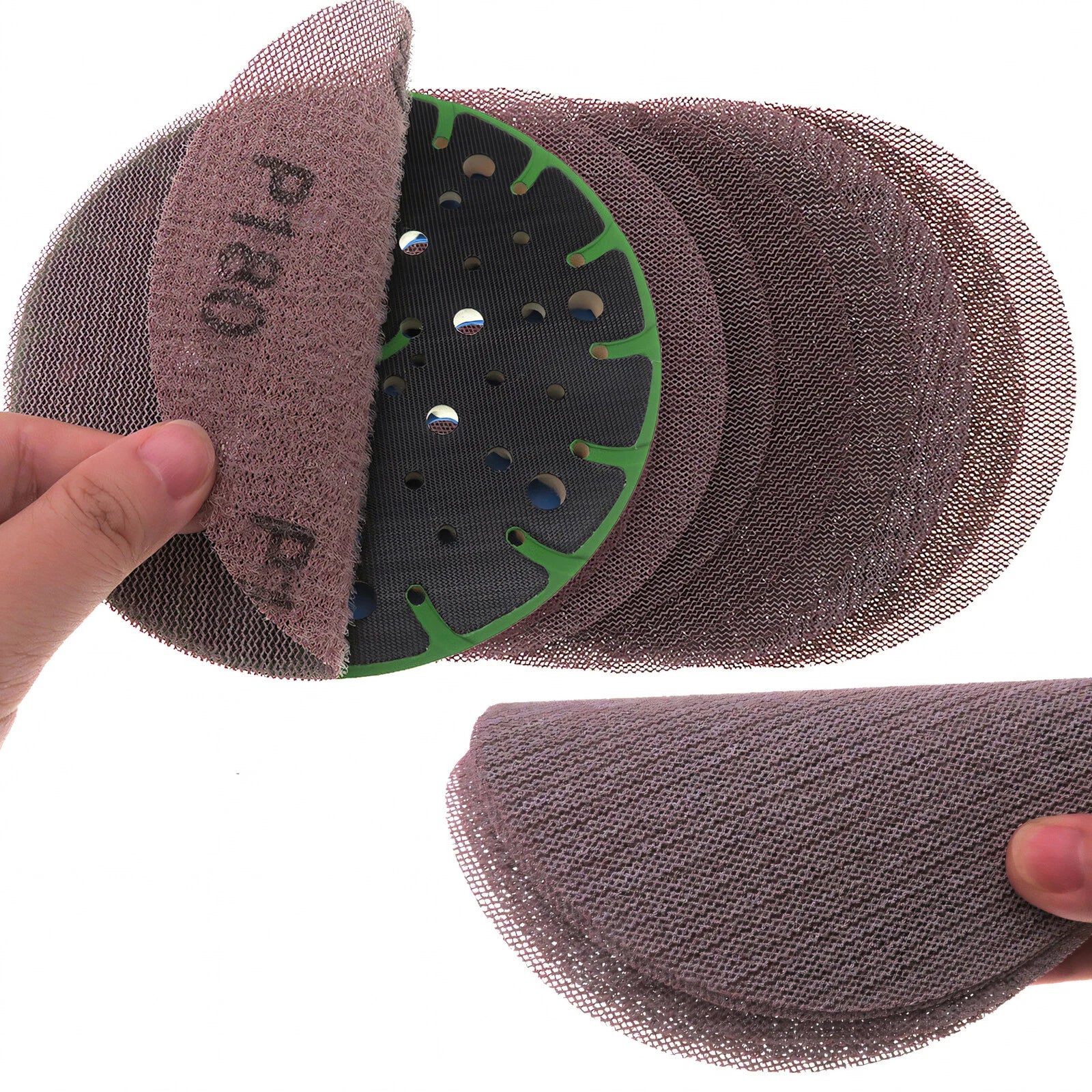 6‑Inch 150mm Mesh Sanding Discs — P80 to P1000 Grit Hook & Loop Sandpaper for Random Orbital Sanders
