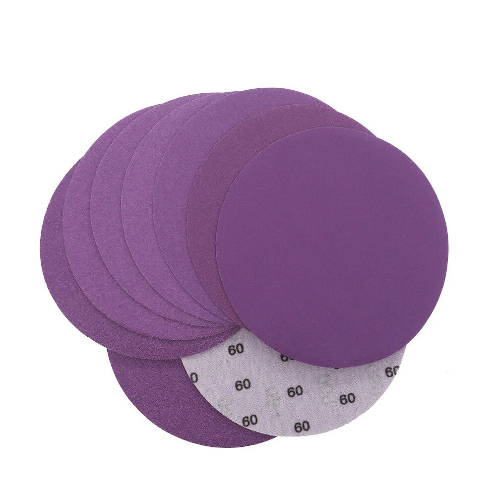 5/6'' Round Sanding Discs 6 Hole 80-2000 Grit Hook Loop Sander Orbital Sandpaper