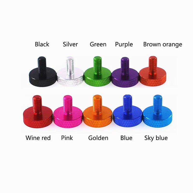 M3 / M5 Flat Head Thumb Screws – Knurled Hand Grip Knob Bolts for Computer Case (Aluminum, 10 Colors) - HomeDIYer