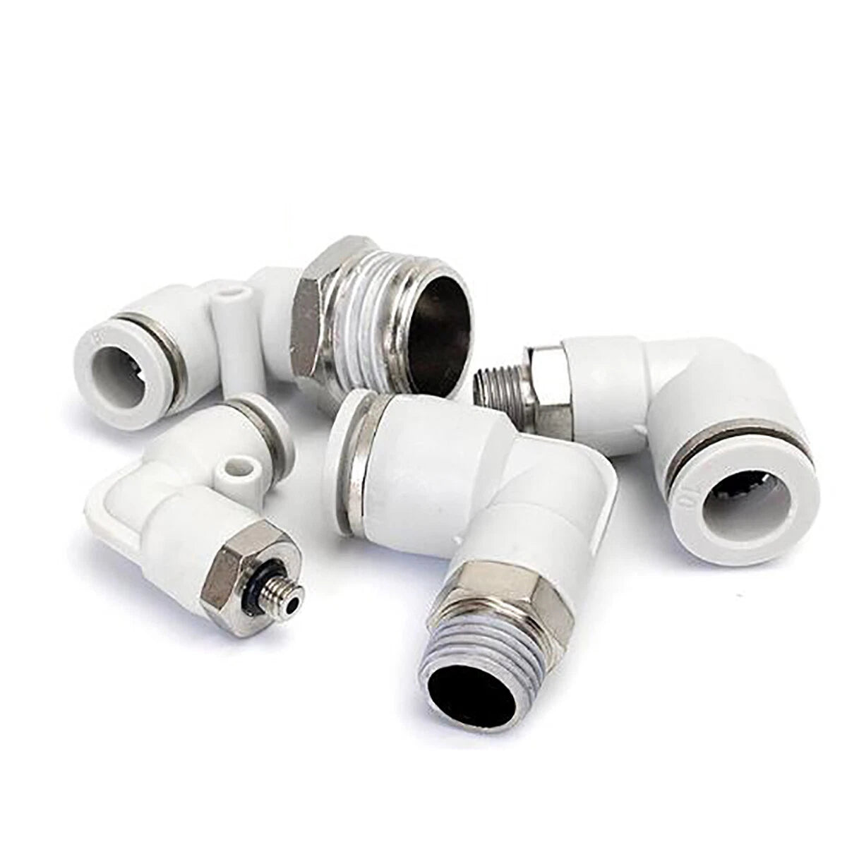 Pneumatic Male 90° Elbow Push-In Fitting | Tube OD 4–16mm Air Hose Connector