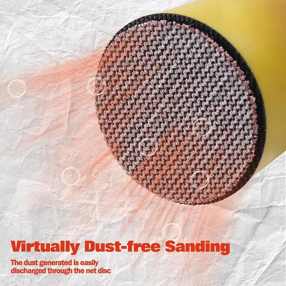 125mm 150mm 180mm Mesh Sanding Discs — P60 to P1000 Grit Hook & Loop Sandpaper for Orbital Sanders