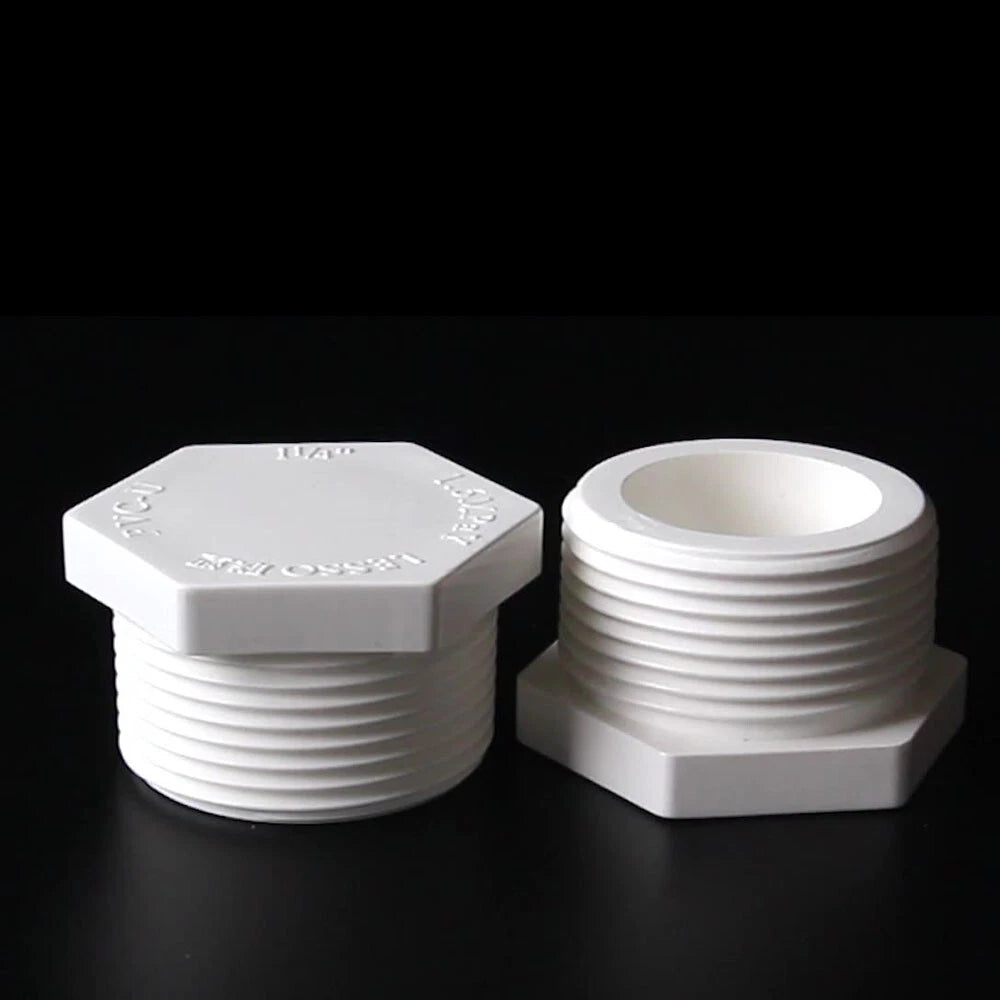 PVC Threaded Male BSP Pipe Fitting - End Cap Stop End Bung Water pipe fittings