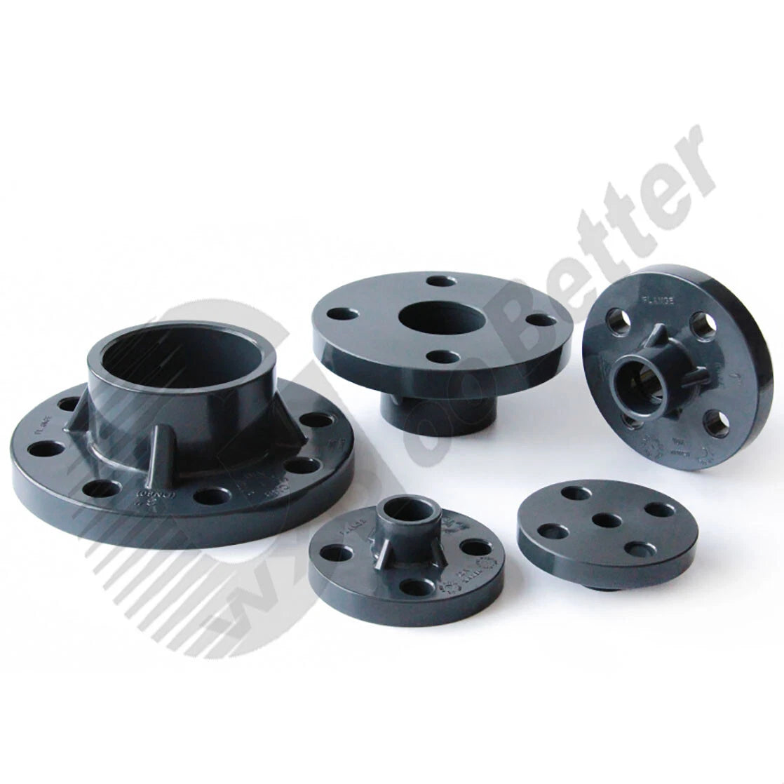 UPVC Water Supply Pipe Wall Mount Floor Flange Φ20mm~Φ110mm Flange Fittings Grey