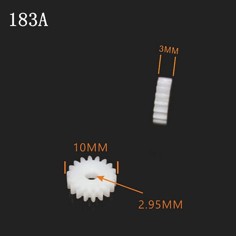 Main shaft Pinion Gear 0.5 Module Toy Helical Parts Model DIY Plastic Gears Hole