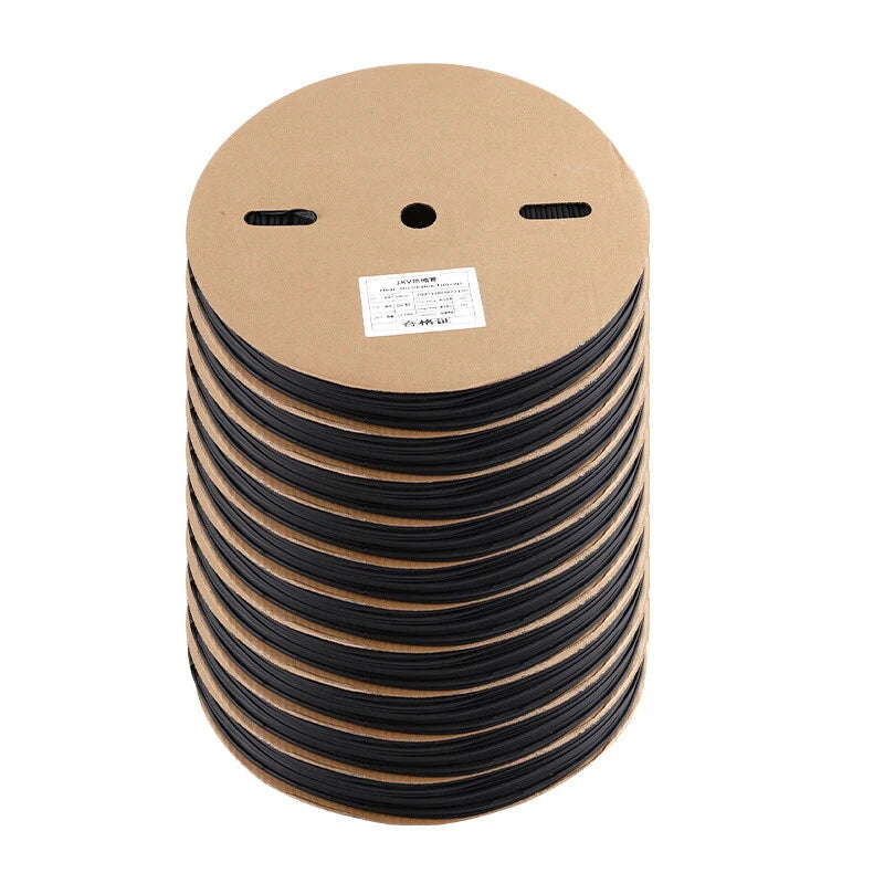 Black Heat Shrink Tubing 10mm–80mm | 2:1 Ratio Electrical Wire Sleeving