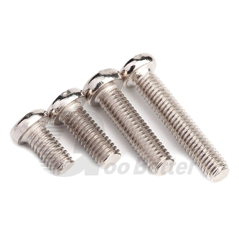 M1 M1.2 M1.4 M1.6 Round Pan Head Phillips Screws – Nickel Plated Carbon Steel, 2–10mm