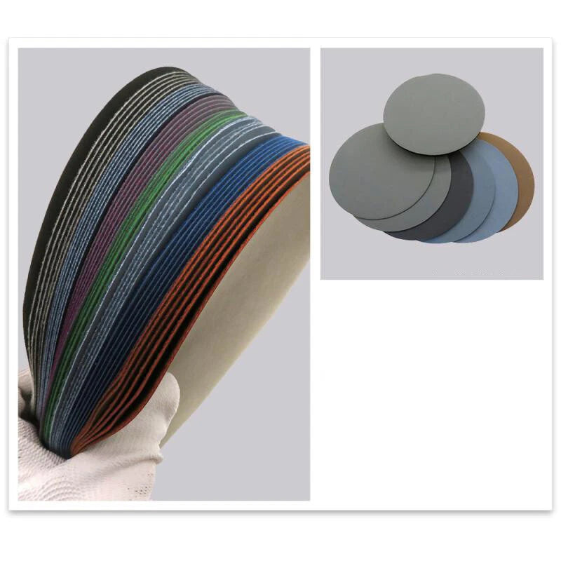 1"-8" Sanding Discs 25mm-200mm Water Sandpaper Hook £¦ Loop Pads 1500-10000 Grit
