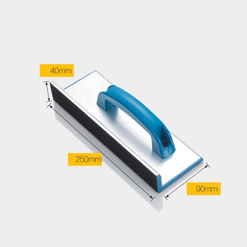 Hand‑Held Hook & Loop Corner Sanding Holder with Sheets — 250mm x 90mm for Internal Walls and Wood