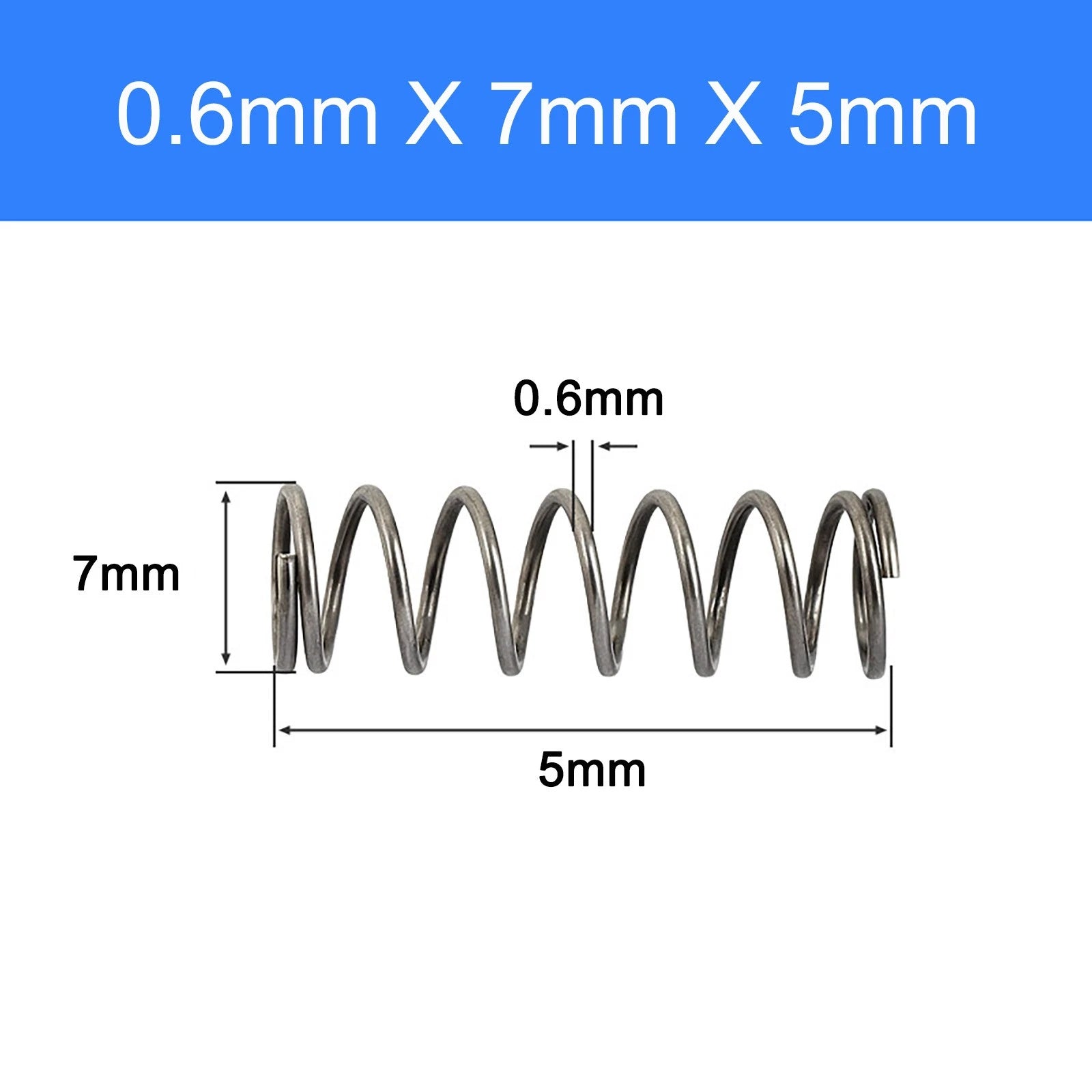 Spring Steel Compression Spring Pressure Coil Spring Wire 0.6mm OD 3-12mm Shop