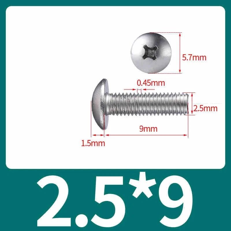 M2–M8 Stainless Steel Phillips Truss Head Machine Screws | 201 / 304 / 316 - HomeDIYer