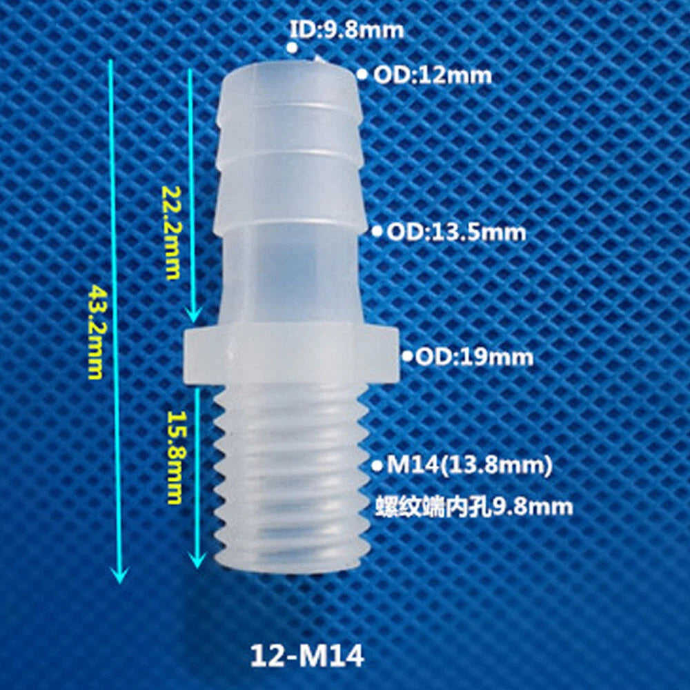 BSP Metric External Thread Straight Barb Connector – Plastic Hose Pipe Fitting